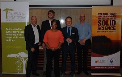 From left: Tim Kos (Netherlands Embassy), Prof Barend Erasmus (GCSRI), Samia Chasi (Nuffic Neso South Africa), Dr Dirk-Jan Koch (Netherlands Embassy), Assoc Prof Craig Sheridan (IMWaRU)